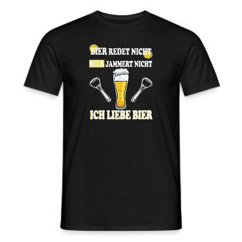 LUSTIGES BIER DESIGN I BAHRE I BIERTRINKER - Männer T-Shirt - Schwarz - Vorne - AI Model Male 178 light (178cm)
