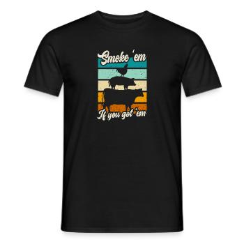 Smok 'em If You Got 'em Meat Saison des barbecues - T-shirt homme - noir - Devant - AI Model Male 178 light (178cm)