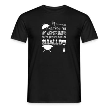 Hot Dog Lustige Wurst Weiner Ideen für Herren - Männer T-Shirt - Schwarz - Vorne - AI Model Male 178 light (178cm)