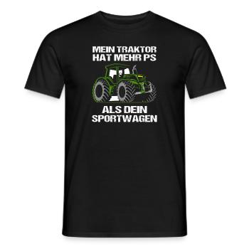 LANDWIRT LANDWIRTSCHAFT TRAKTOR DESIGN BAUER - Männer T-Shirt - Schwarz - Vorne - AI Model Male 178 light (178cm)