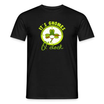 Ses Gnomes OClock Loverleaf Elf Garden Miniature - T-shirt homme - noir - Devant - AI Model Male 178 light (178cm)