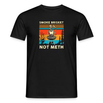 Skeleton Smoke Brisket nicht Meth Grilling Master - Männer T-Shirt - Schwarz - Vorne - AI Model Male 178 light (178cm)