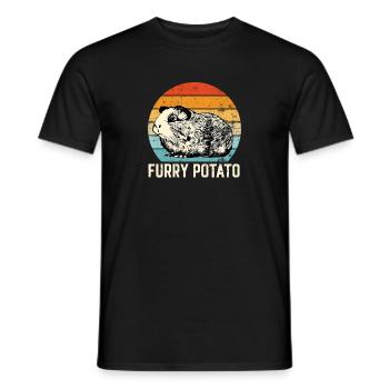 Meerschweinchen Idee, Pelzige Kartoffel - Männer T-Shirt - Schwarz - Vorne - AI Model Male 178 light (178cm)