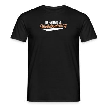 I'd Rather Be Wakeboarding Lustiger Wakeboarder - Männer T-Shirt - Schwarz - Vorne - AI Model Male 178 light (178cm)