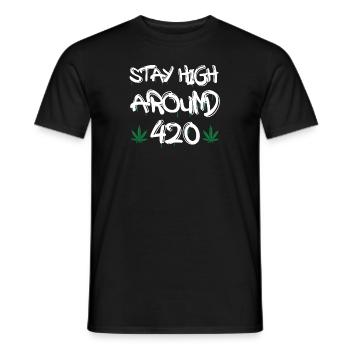 MARIHUANA SMOKE 420 CANNABIS WEED HANF DESIGN - Männer T-Shirt - Schwarz - Vorne - AI Model Male 178 light (178cm)