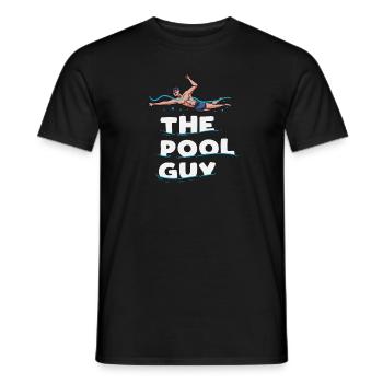 Le gars de la piscine Design pour un nageur de piscine - T-shirt homme - noir - Devant - AI Model Male 178 light (178cm)