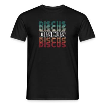 Diskus Athlete Vintage Retro Discus Werfer - Männer T-Shirt - Schwarz - Vorne - AI Model Male 178 light (178cm)