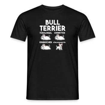 Hund Bull Terrier - Männer T-Shirt - Schwarz - Vorne - AI Model Male 178 light (178cm)