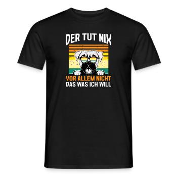 Hund Boxer - Männer T-Shirt - Schwarz - Vorne - AI Model Male 178 light (178cm)