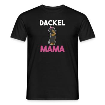 Hund Dackel Mama - Männer T-Shirt - Schwarz - Vorne - AI Model Male 178 light (178cm)