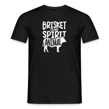 Rinderbrust ist mein Seelentier Geräuchertes - Männer T-Shirt - Schwarz - Vorne - AI Model Male 178 light (178cm)