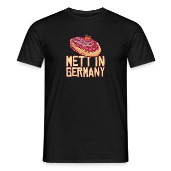 Mett in Germany Mett Brötchen Geschenk - Männer T-Shirt - Schwarz - Vorne - AI Model Male 178 light (178cm)