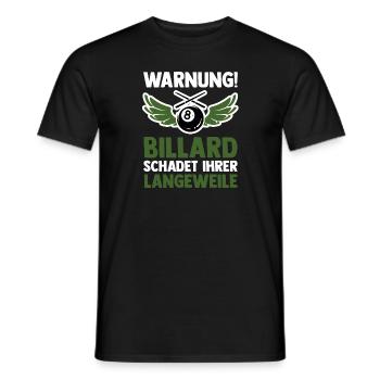 Snooker Billardtisch Billiard Billard - Männer T-Shirt - Schwarz - Vorne - AI Model Male 178 light (178cm)