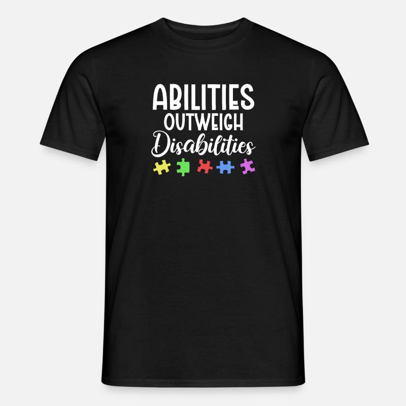 Autism awareness - abilities predominate - Men's T-Shirt - black