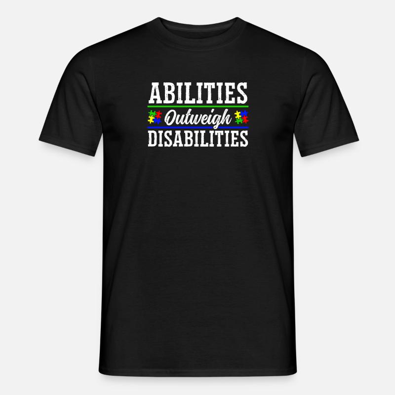 Autism awareness - abilities predominate - Men's T-Shirt - black