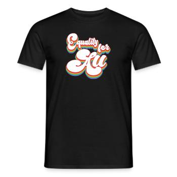 Égalité pour tous - Mois de la fierté LGBTQ - T-shirt homme - noir - Devant - AI Model Male 178 light (178cm)