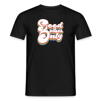 Pride Month LGBTQ - Nur gute Stimmung - Männer T-Shirt - Schwarz - Vorne - AI Model Male 178 light (178cm)