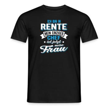 Ich bin im Ruhestand mein einziger Chef ist jetzt - Männer T-Shirt - Schwarz - Vorne - AI Model Male 178 light (178cm)