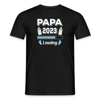 Dad Loading 2023 Father Fathers Father's Day - Men's T-Shirt - black - Front - AI Model Male 178 light (178cm)