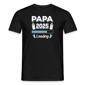 Papa Loading 2025 Père Fête des Pères - T-shirt homme - noir - Devant - AI Model Male 178 light (178cm)