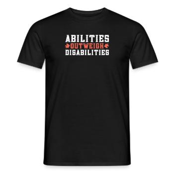 Autism awareness - abilities predominate - Men's T-Shirt - black - Front - AI Model Male 178 light (178cm)
