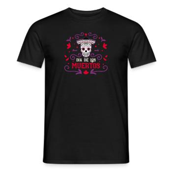 Dia de los Muertos Day of the Dead Mexican - Men's T-Shirt - black - Front - AI Model Male 178 light (178cm)