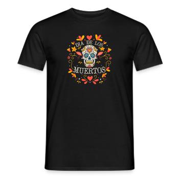 Dia De Los Muertos Tag Der Toten Mexikanisch - Männer T-Shirt - Schwarz - Vorne - AI Model Male 178 light (178cm)