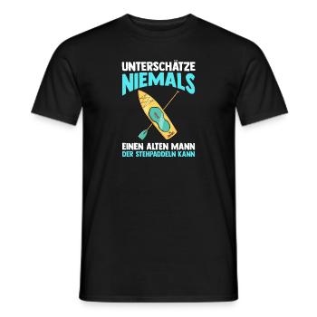 Stand Up Paddeling - Männer T-Shirt - Schwarz - Vorne - AI Model Male 178 light (178cm)