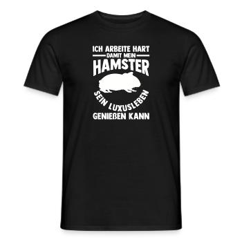 Nagetier Hamsterbesitzer Hamster - Männer T-Shirt - Schwarz - Vorne - AI Model Male 178 light (178cm)
