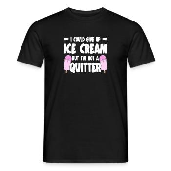 Abandonnez la crème glacée mais je ne quitte pas la glace gelato - T-shirt homme - noir - Devant - AI Model Male 178 light (178cm)