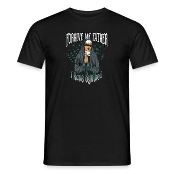Vergib mir Vater - Techno Nonne - Männer T-Shirt - Schwarz - Vorne - AI Model Male 178 light (178cm)