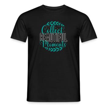 Collect beautiful moments - Männer T-Shirt - Schwarz - Vorne - AI Model Male 178 light (178cm)