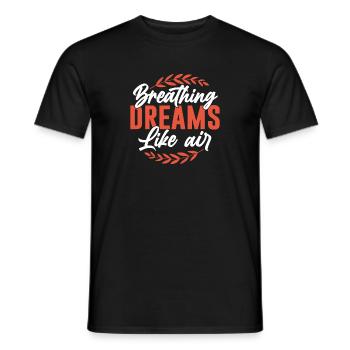 Breathing dreams like air - Männer T-Shirt - Schwarz - Vorne - AI Model Male 178 light (178cm)