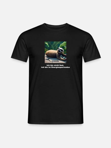 Lustiges Shirt / Lustige Sprüche - Faultier Spruch - Männer T-Shirt - Schwarz