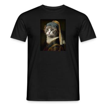 Humor Scottish cat hangers - Men's T-Shirt - black - Front - AI Model Male 178 light (178cm)
