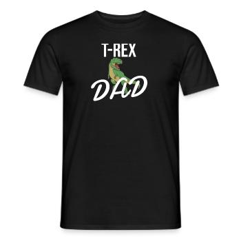 T-Rex DAD das originelle Shirt für Saurier Fan´s - Männer T-Shirt - Schwarz - Vorne - AI Model Male 178 light (178cm)
