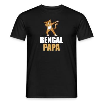 Katze Bengalkatze - Männer T-Shirt - Schwarz - Vorne - AI Model Male 178 light (178cm)