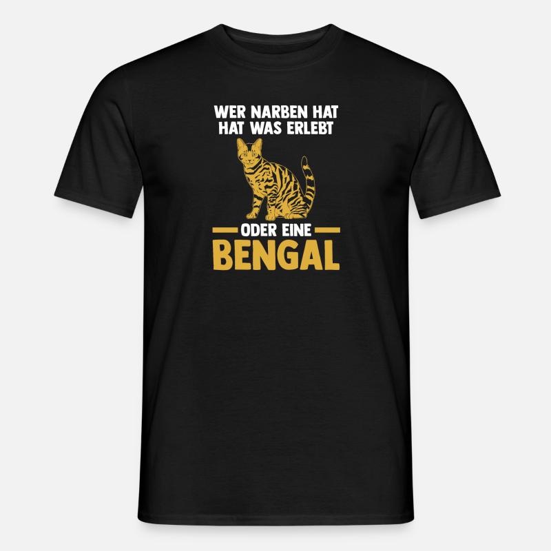 Katze Bengalkatze - Männer T-Shirt - Schwarz