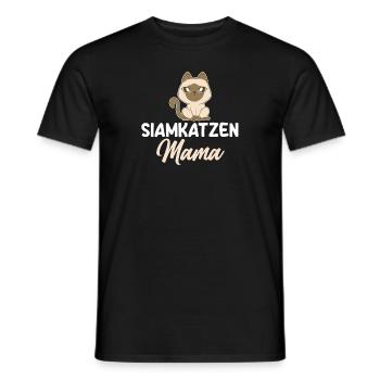 Siamkatze Katze - Männer T-Shirt - Schwarz - Vorne - AI Model Male 178 light (178cm)