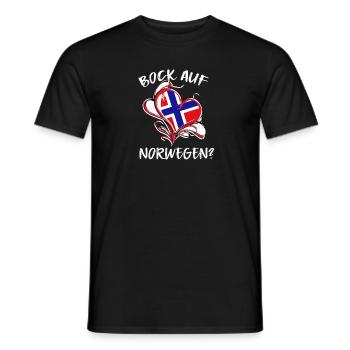 Bock auf Norwegen Flagge Urlaub Geschenk - Männer T-Shirt - Schwarz - Vorne - AI Model Male 178 light (178cm)