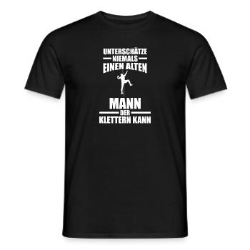 Bergsteigen Bouldern Klettern Kletterer - Männer T-Shirt - Schwarz - Vorne - AI Model Male 178 light (178cm)