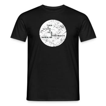 Synthesizer Techno Map - Männer T-Shirt - Schwarz - Vorne - AI Model Male 178 light (178cm)