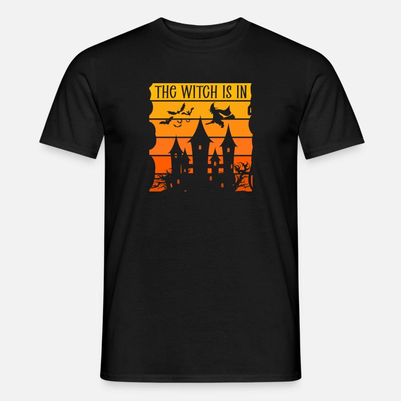 Die Hexe ist da - Männer T-Shirt - Schwarz