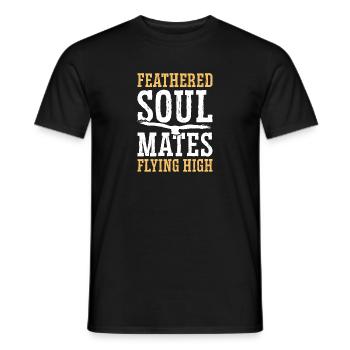 Feathered soulmate Flying High Falcon - Men's T-Shirt - black - Front - AI Model Male 178 light (178cm)