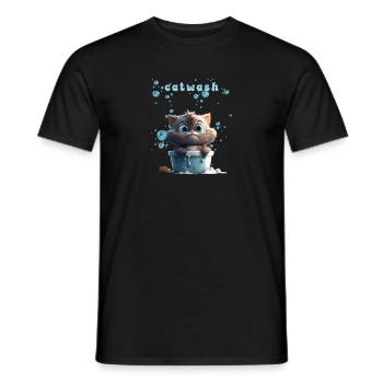 Funny Cat Motif Cat Pet Cat Lingerie - Men's T-Shirt - black - Front - AI Model Male 178 light (178cm)