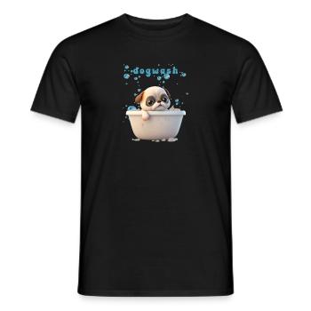 Funny Dog Motif Pet Dog Lingerie - Men's T-Shirt - black - Front - AI Model Male 178 light (178cm)