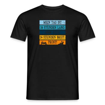 Mein tag ist 24 stunden lang aber 24 Stunden breit - Männer T-Shirt - Schwarz - Vorne - AI Model Male 178 light (178cm)