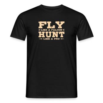 Volez comme un faucon Chassez comme un pro - T-shirt homme - noir - Devant - AI Model Male 178 light (178cm)