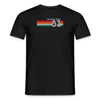 Awesome Since 1982 41st Birthday Gifts 41 Years - Men's T-Shirt - black - Front - AI Model Male 178 light (178cm)