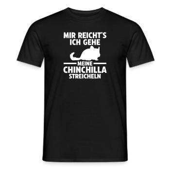 Mir reicht's ich gehe meine Chinchilla streicheln - Männer T-Shirt - Schwarz - Vorne - AI Model Male 178 light (178cm)